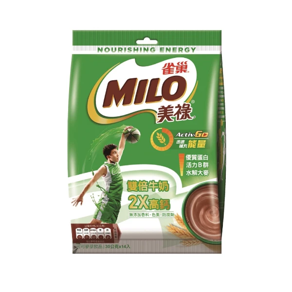 【雀巢】美祿巧克力麥芽飲品雙倍牛奶添加(30g*14入)