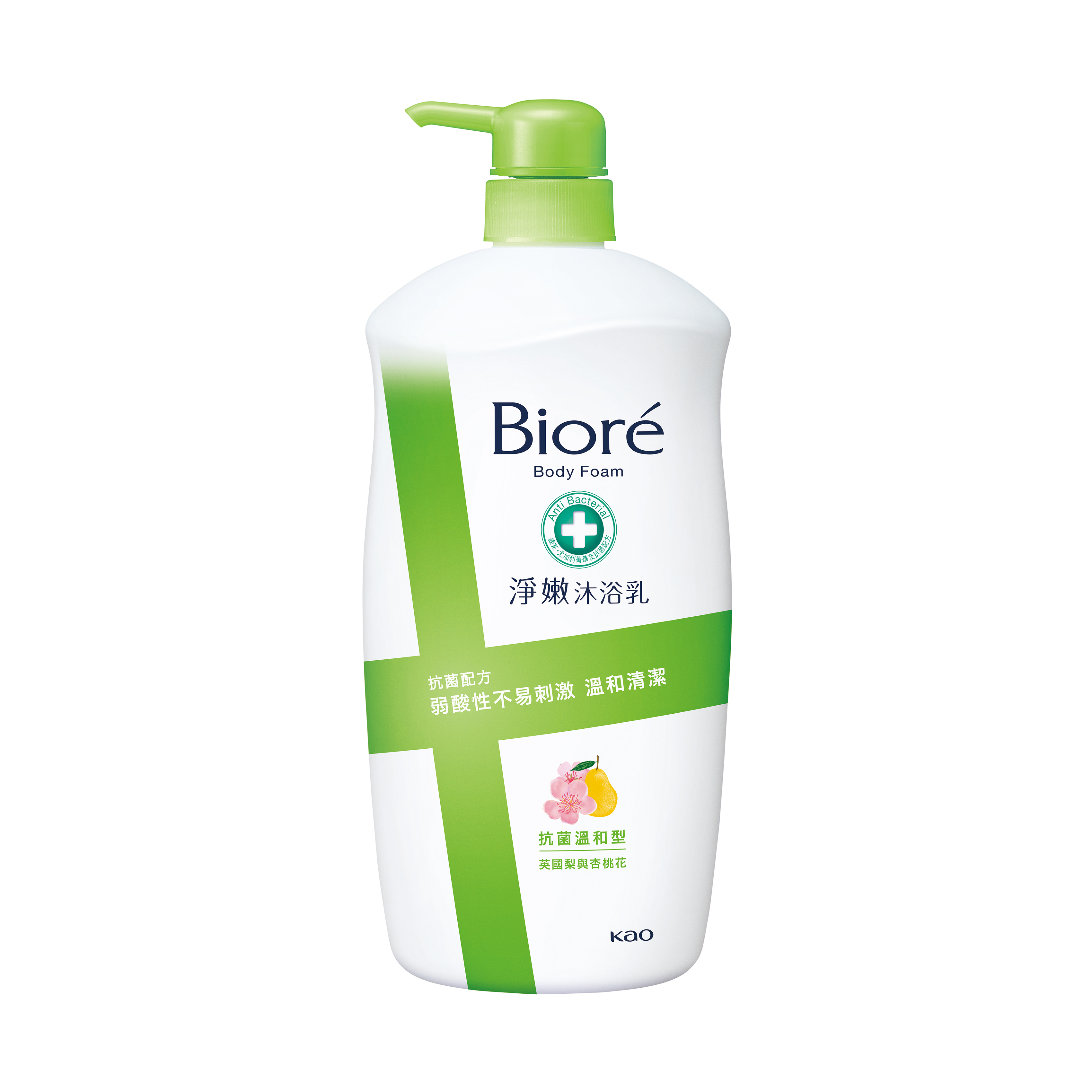【Biore 蜜妮】Biore淨嫩沐浴乳-抗菌溫和型英國梨與杏桃花(1000g)