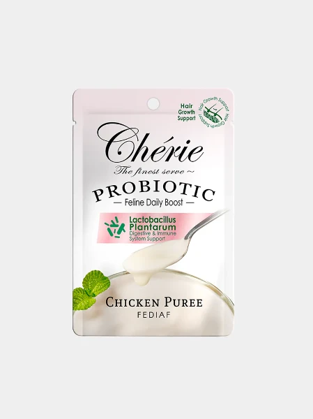 【Cherie 法麗】乳酸菌主食貓餐包-雞肉肉泥(毛髮生長)(40g)