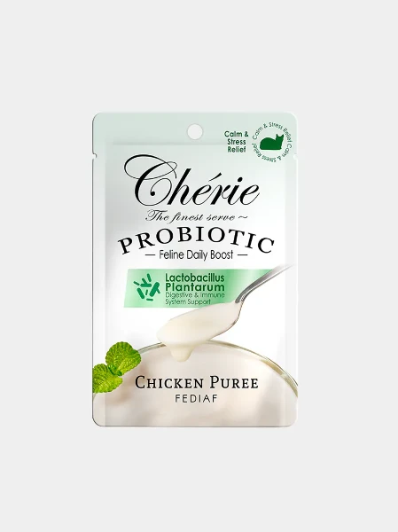 【Cherie 法麗】乳酸菌主食貓餐包-雞肉肉泥(緩和舒壓)(40g)