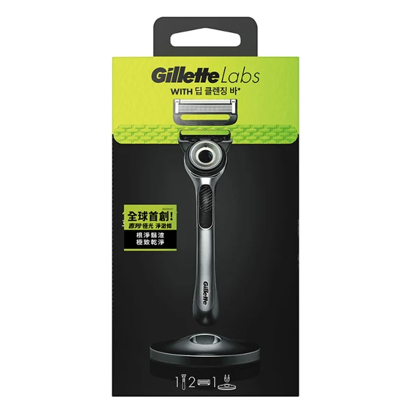 【Gillette 吉列】Labs極光系列刮鬍刀(1刀架1刀頭1掛勾)