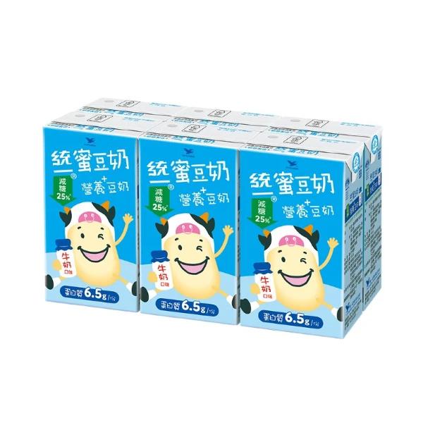 【統一】蜜豆奶營養+豆奶-牛奶口味(250ml*6入)