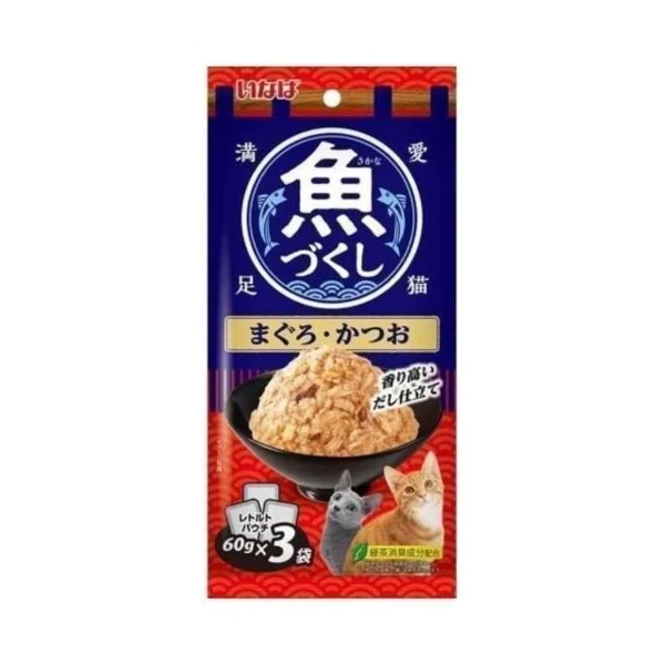 【CIAO】貓用餐包-滿魚盛宴-鮪魚&鰹魚(60g*3入)