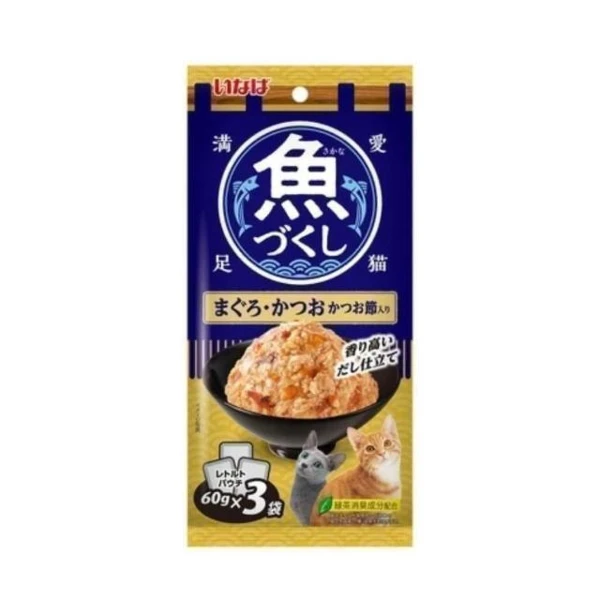 【CIAO】貓用餐包滿魚盛宴鮪魚&鰹魚&柴魚片(60g*3入)