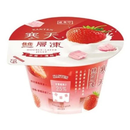 【盛香珍】寒天雙層凍(草莓+優格)(240g)