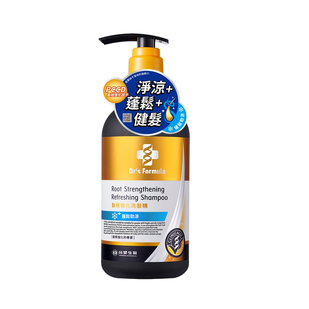 【台塑生醫】Dr's Formula髮根強化洗髮精-蓬鬆勁涼(580g)