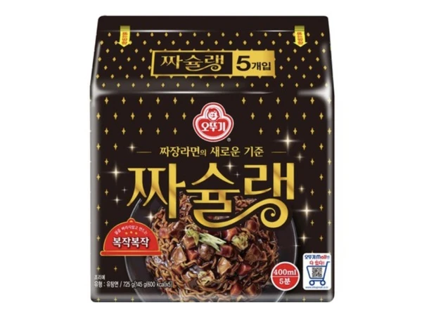 【OTTOGI 韓國不倒翁】拉麵袋麵-頂級金炸醬(145g*5入)