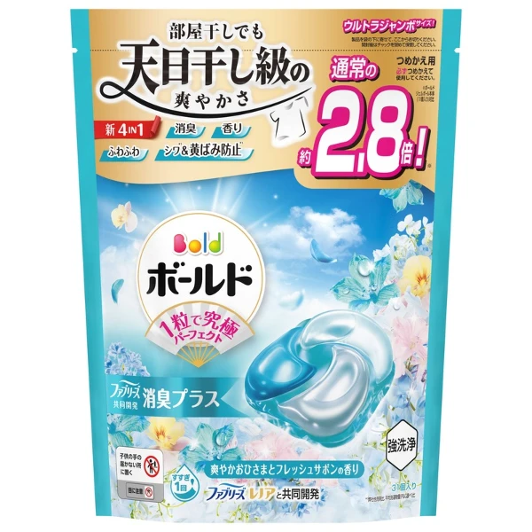 【BOLD】日本進口四合一洗衣膠囊-清淨花香(31入)