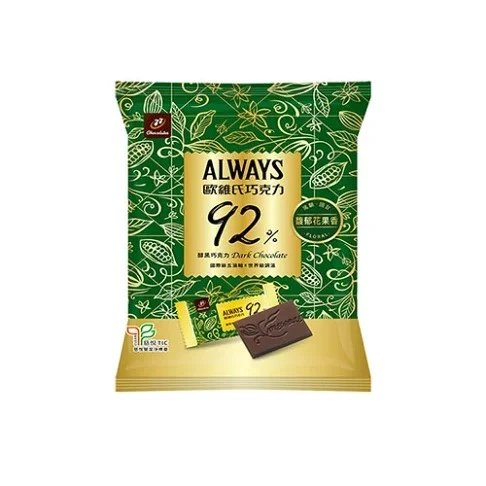 【ALWAYS】92%醇黑巧克力(108.3g)