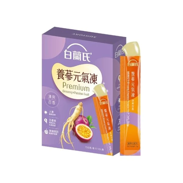 【白蘭氏】養蔘元氣凍-清爽百香(15g*12入)
