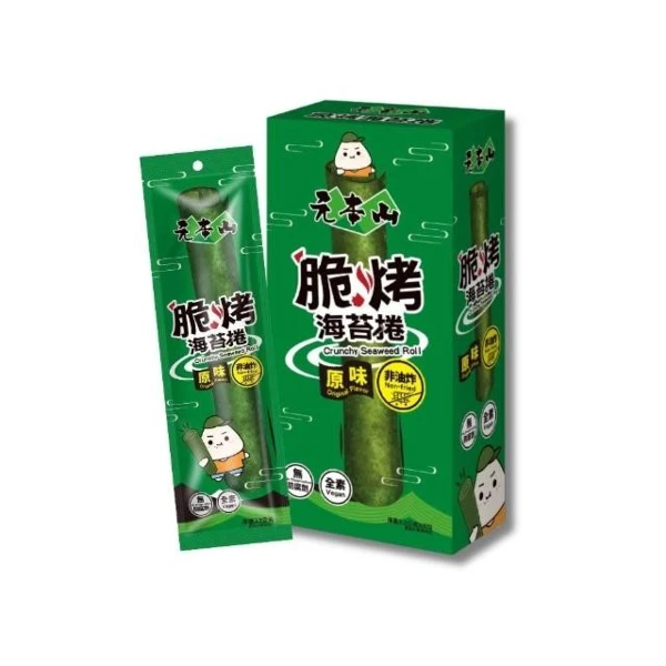 【元本山】脆烤海苔捲-原味(3.3g*8入)
