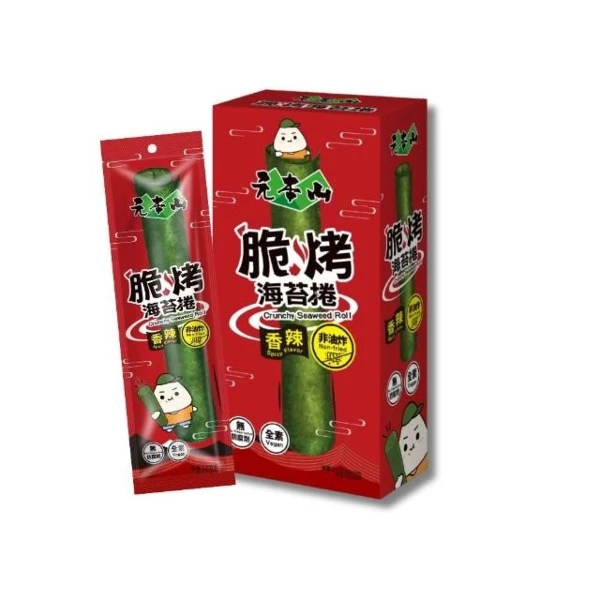 【元本山】脆烤海苔捲-香辣(3.3g*8入)