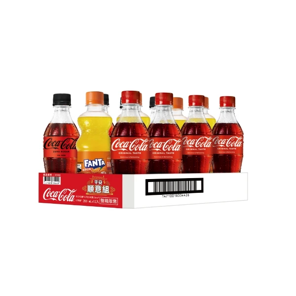 【Coca Cola 可口可樂】可口可樂/芬達平安順意組(350ml*12入)