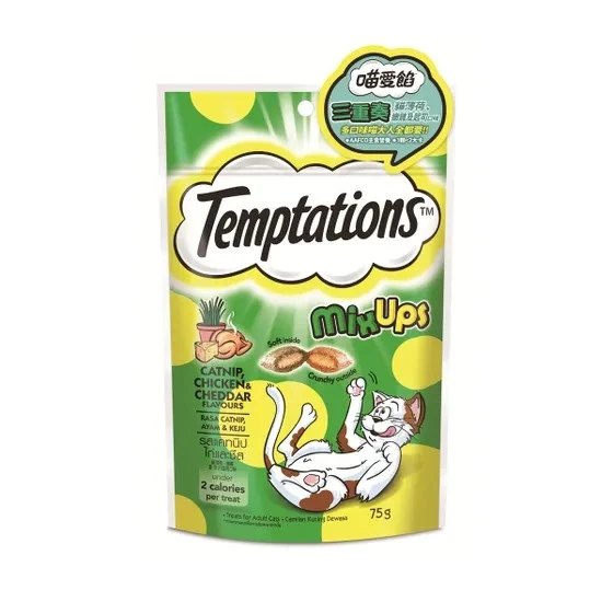 【TEMPTATIONS 喵愛餡】三重奏-貓薄荷、嫩雞及起司口味(75g)