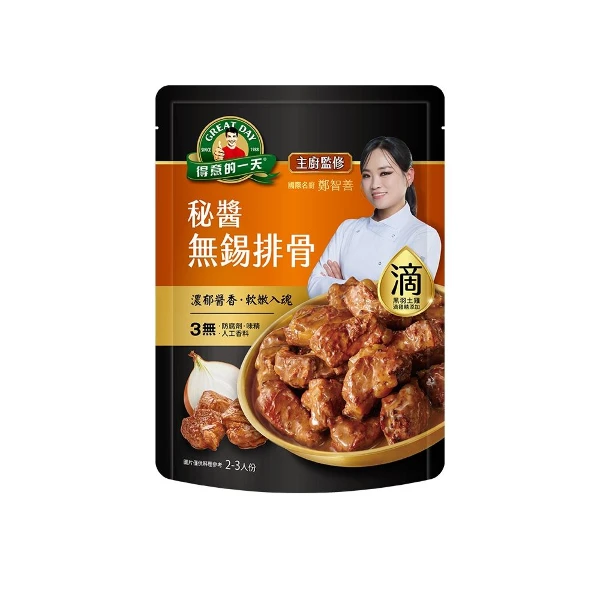 【得意的一天】秘醬無錫排骨(350g(固形量200g))