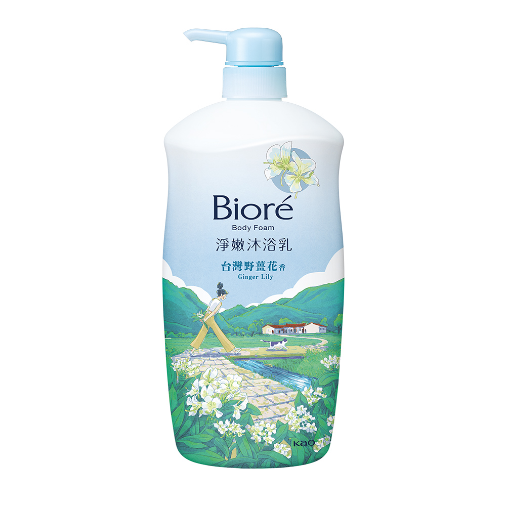 【Biore 蜜妮】淨嫩沐浴乳-台灣野薑花香(保濕型)(1000g)