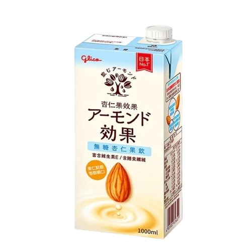 【Glico 格力高】杏仁果效果無糖杏仁果飲(1000ml)